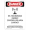 Signmission Safety Sign, OSHA Danger, 14" Height, RFMicrowave Energy, Portrait OS-DS-D-1014-V-1693 - alternate 1
